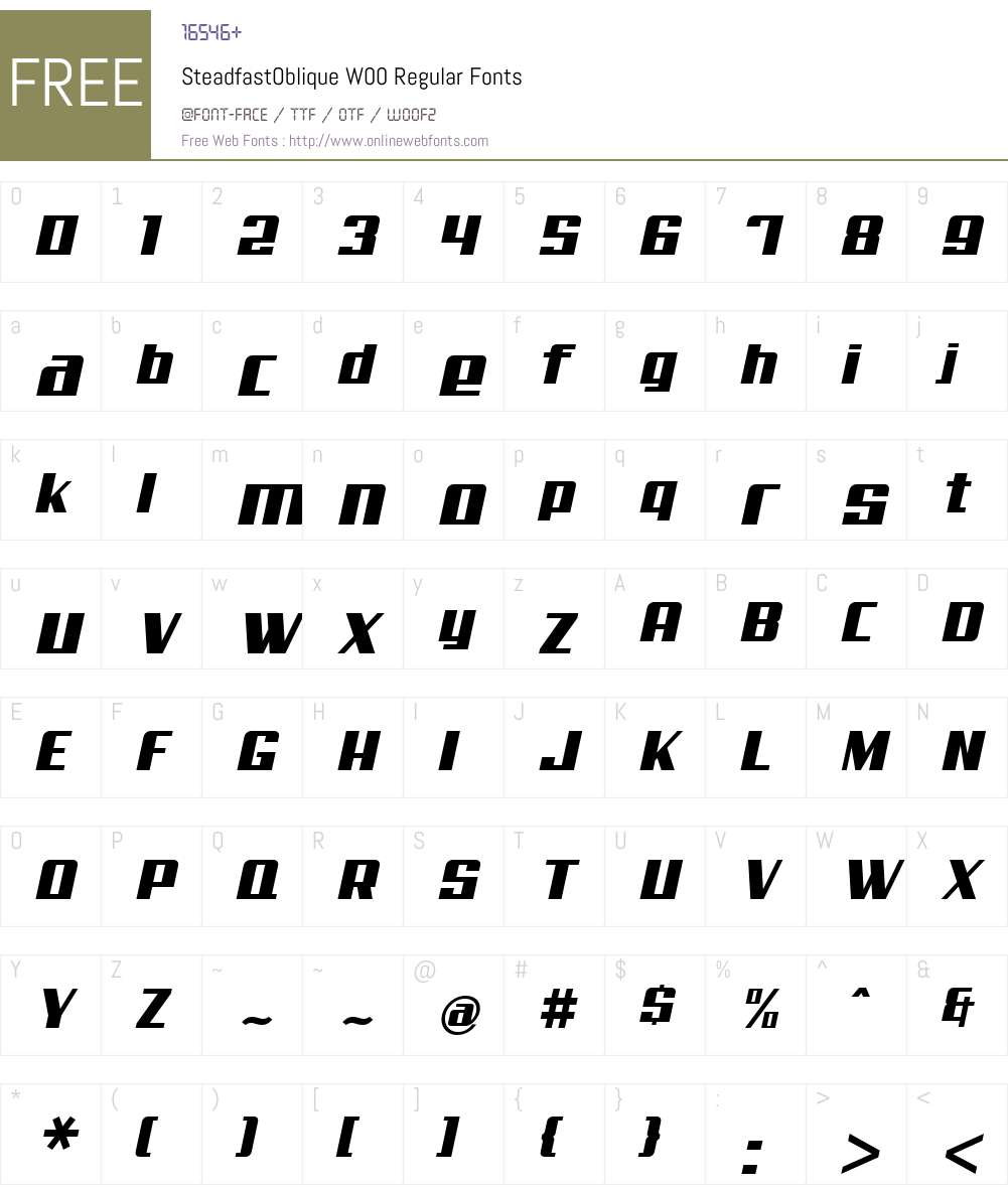 Steadfast Font Screenshots