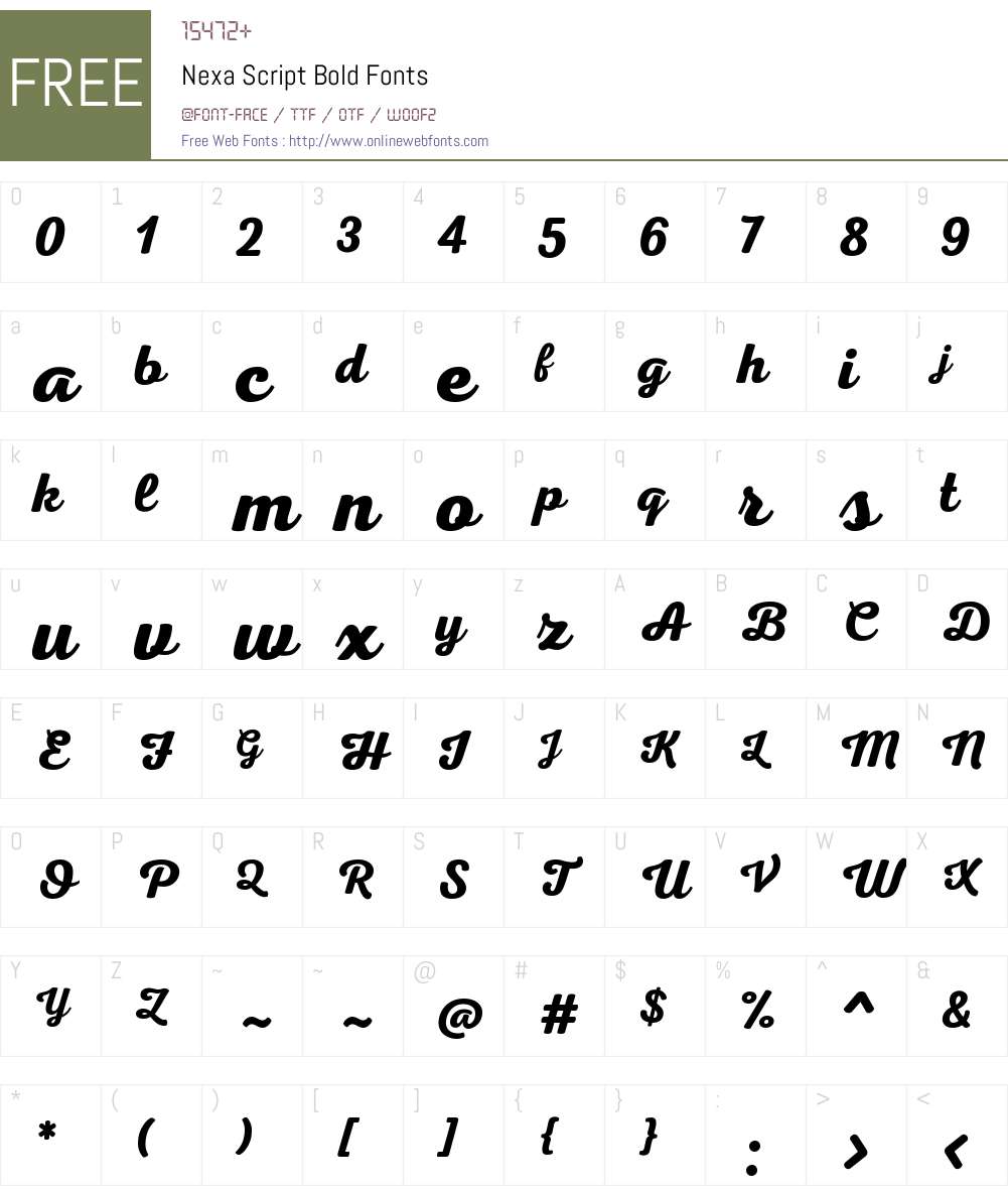Nexa Script Bold 1.000;PS 001.000;hotconv 1.0.70;makeotf.lib2.5.58329 ...