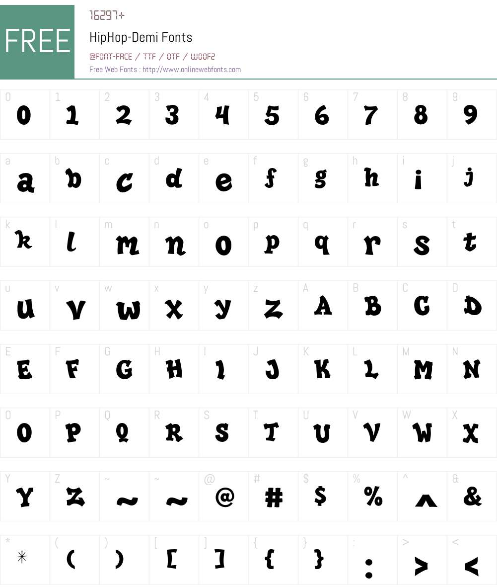 HipHop Font Screenshots