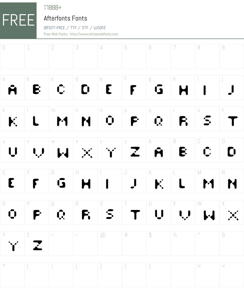 Afterfonts Font Screenshots