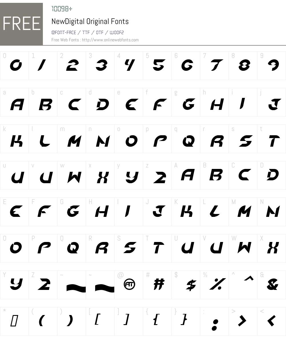 NewDigital Font Screenshots