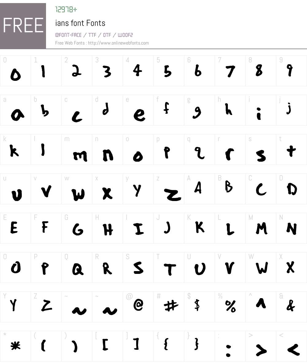ians font Font Screenshots