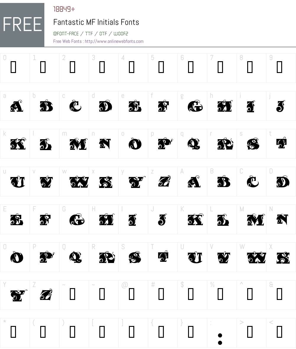 Fantastic MF Font Screenshots