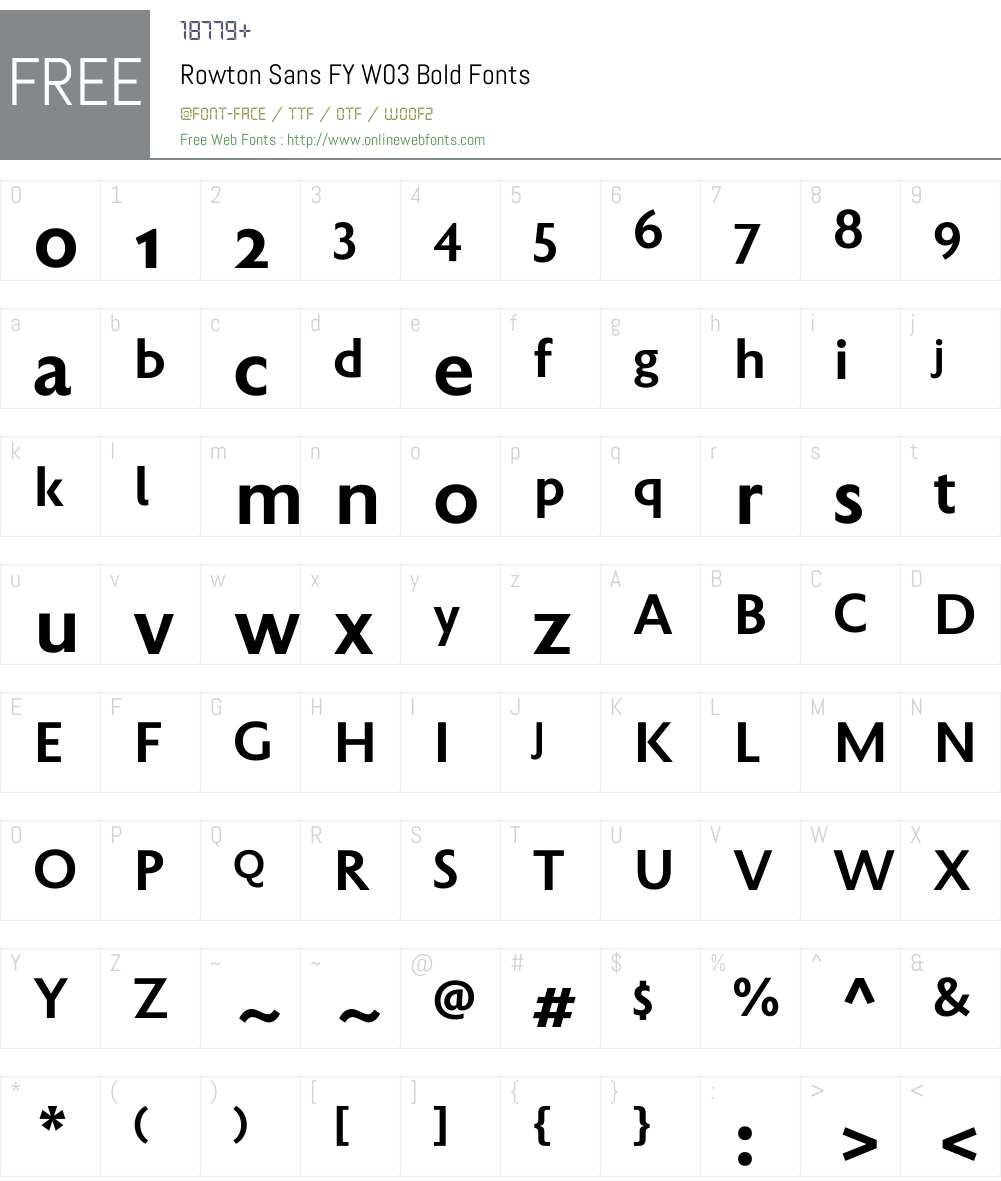 Rowton Sans FY Font Screenshots