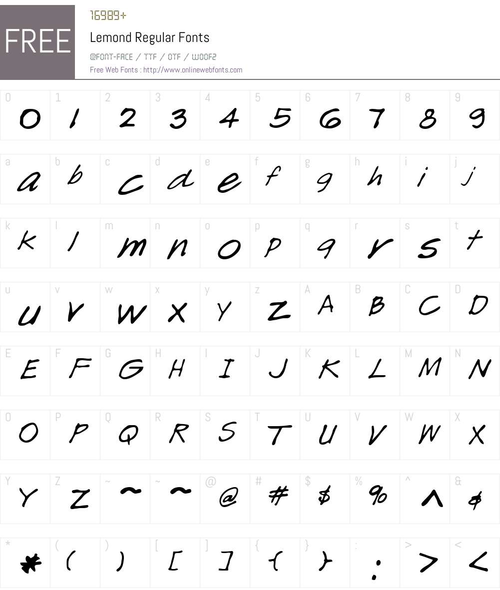 Lemond Font Screenshots