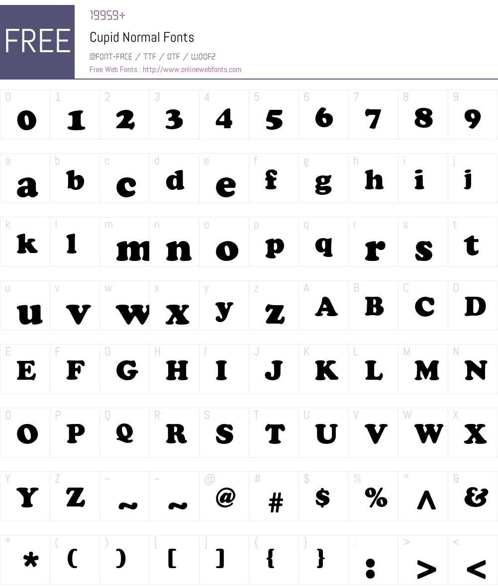 Cupid Font Screenshots
