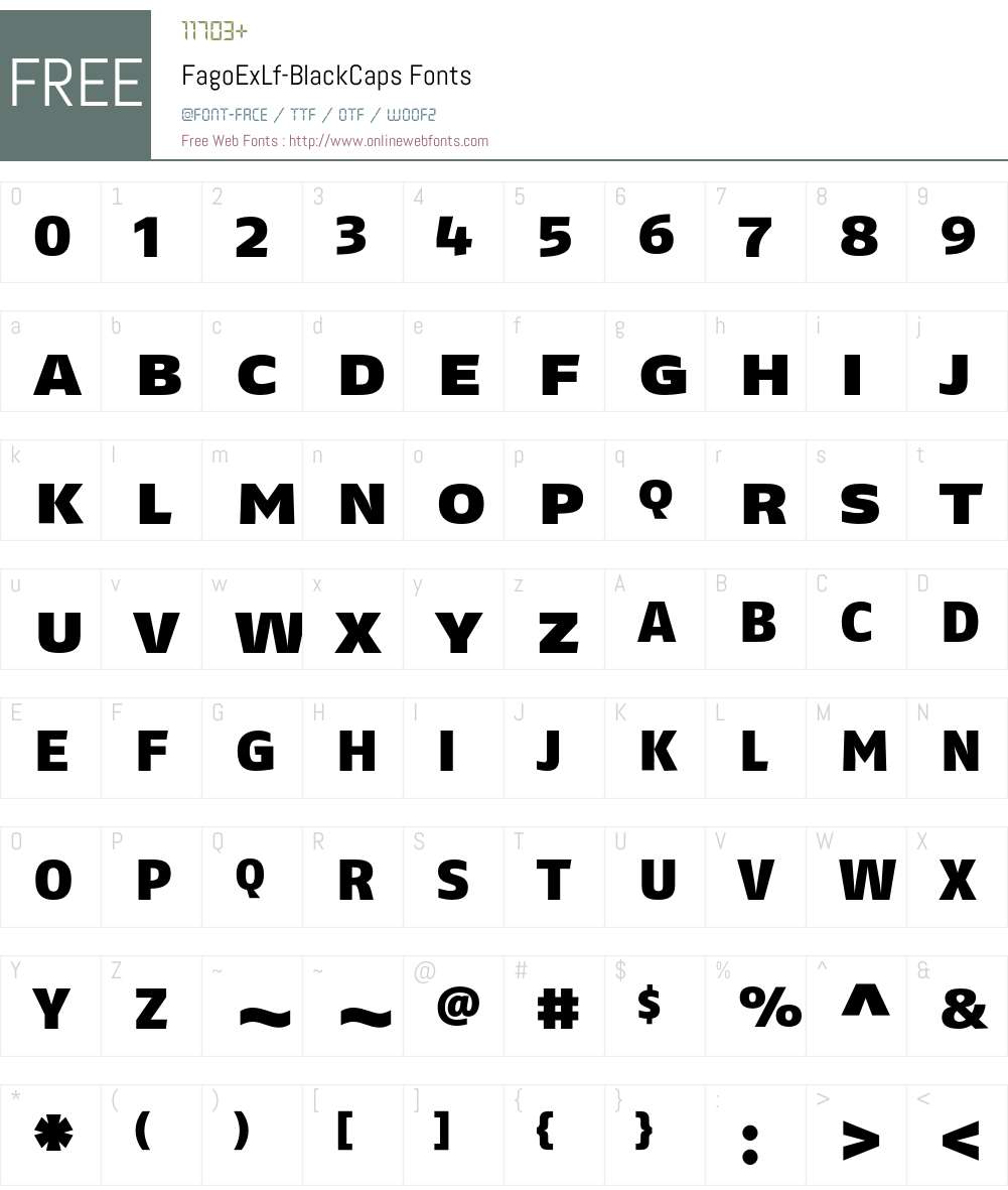 FagoExLf Font Screenshots