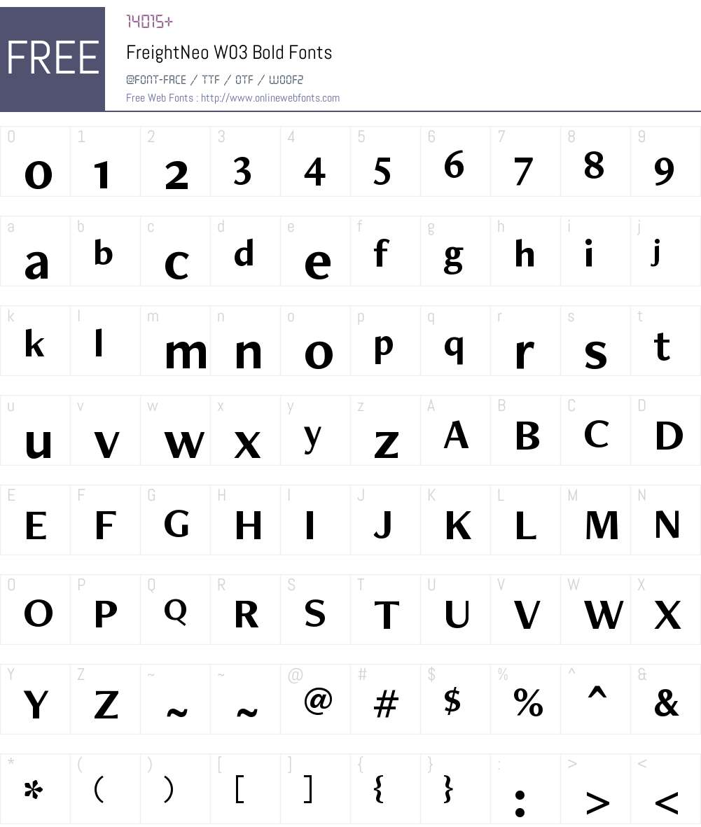 Freight Neo Pro Font Screenshots