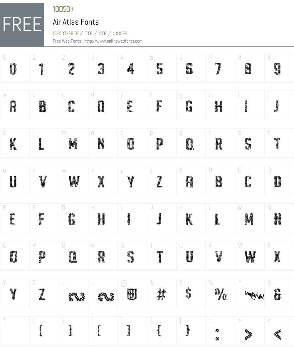 Air Atlas Font Screenshots