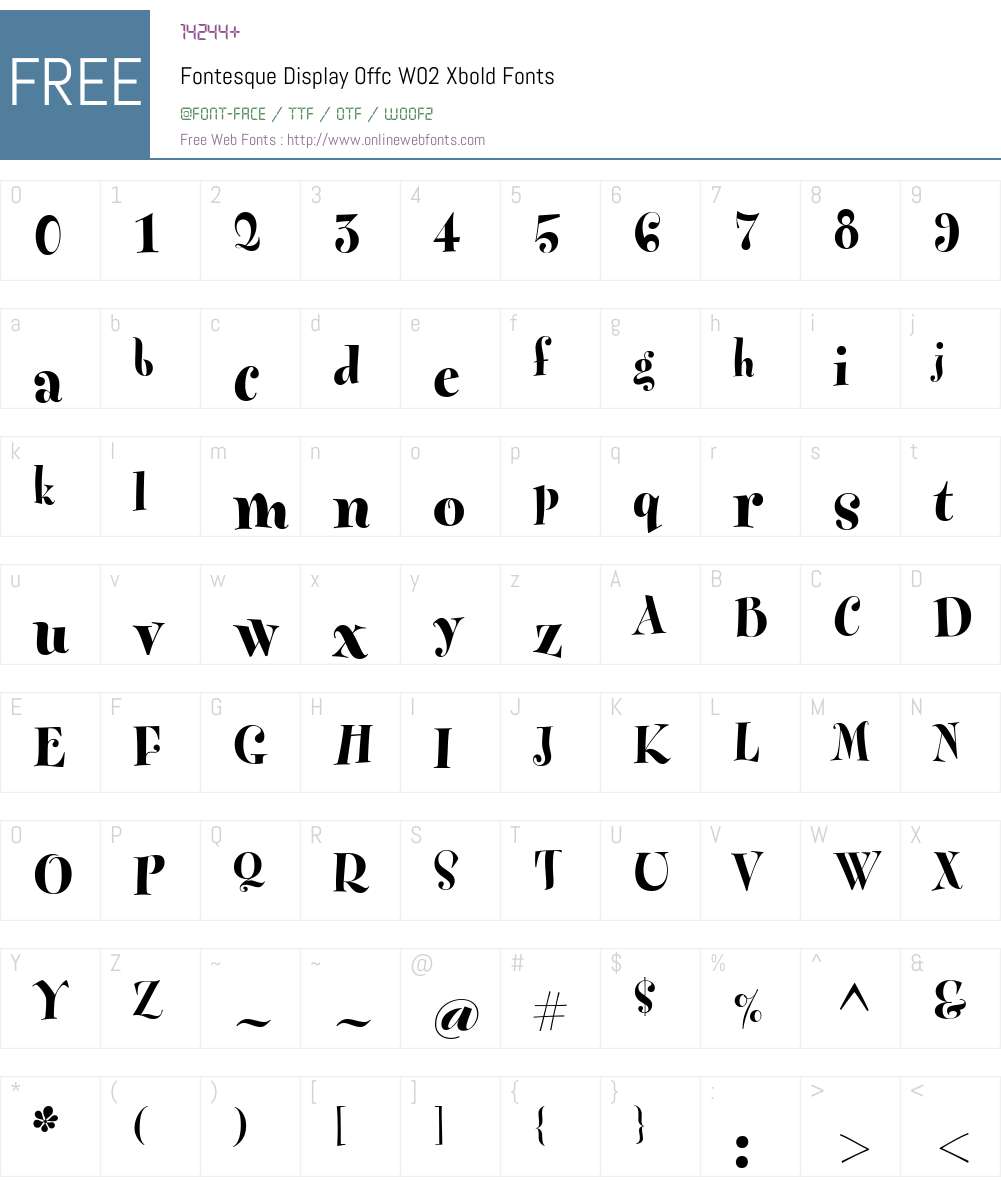 FF Fontesque Font Screenshots