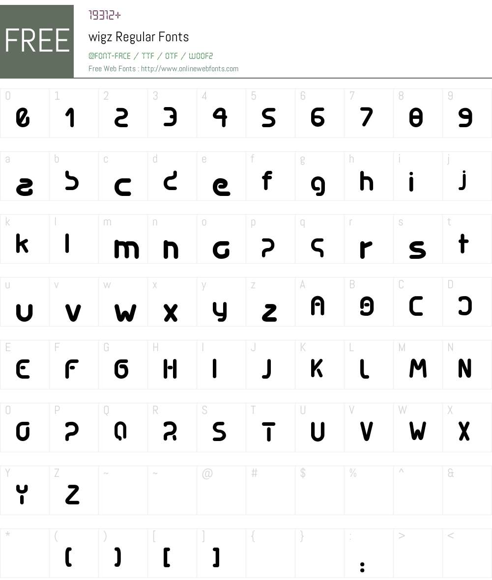 wigz Font Screenshots