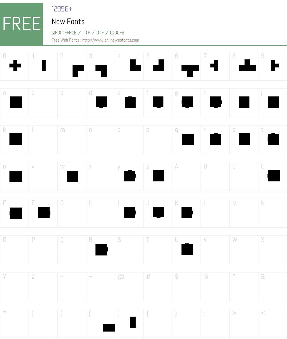 New Font Screenshots