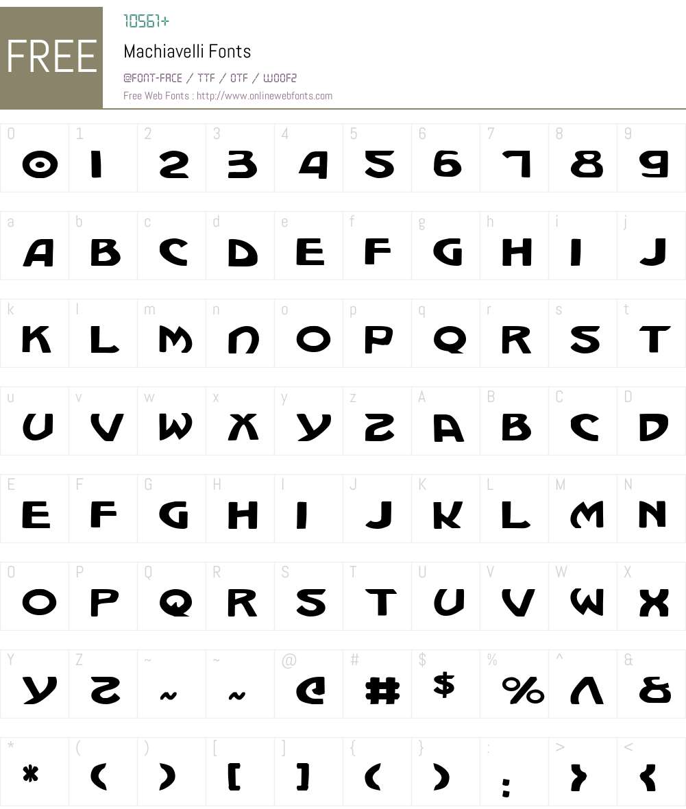 Machiavelli Font Screenshots