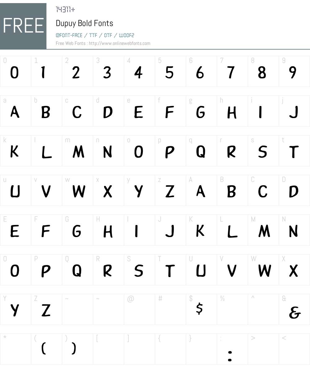 Dupuy Bold Font Screenshots