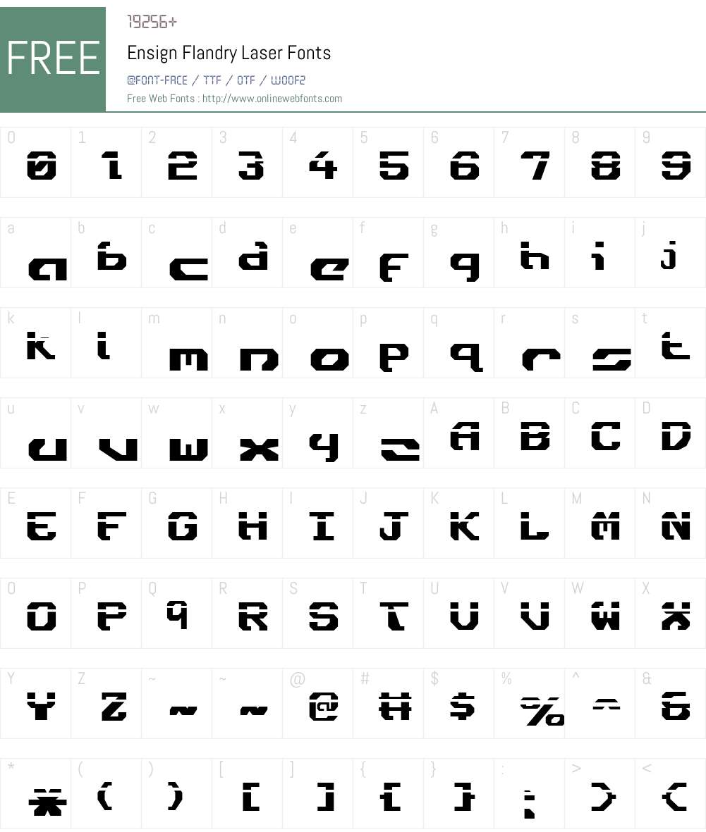 Ensign Flandry Laser Font Screenshots