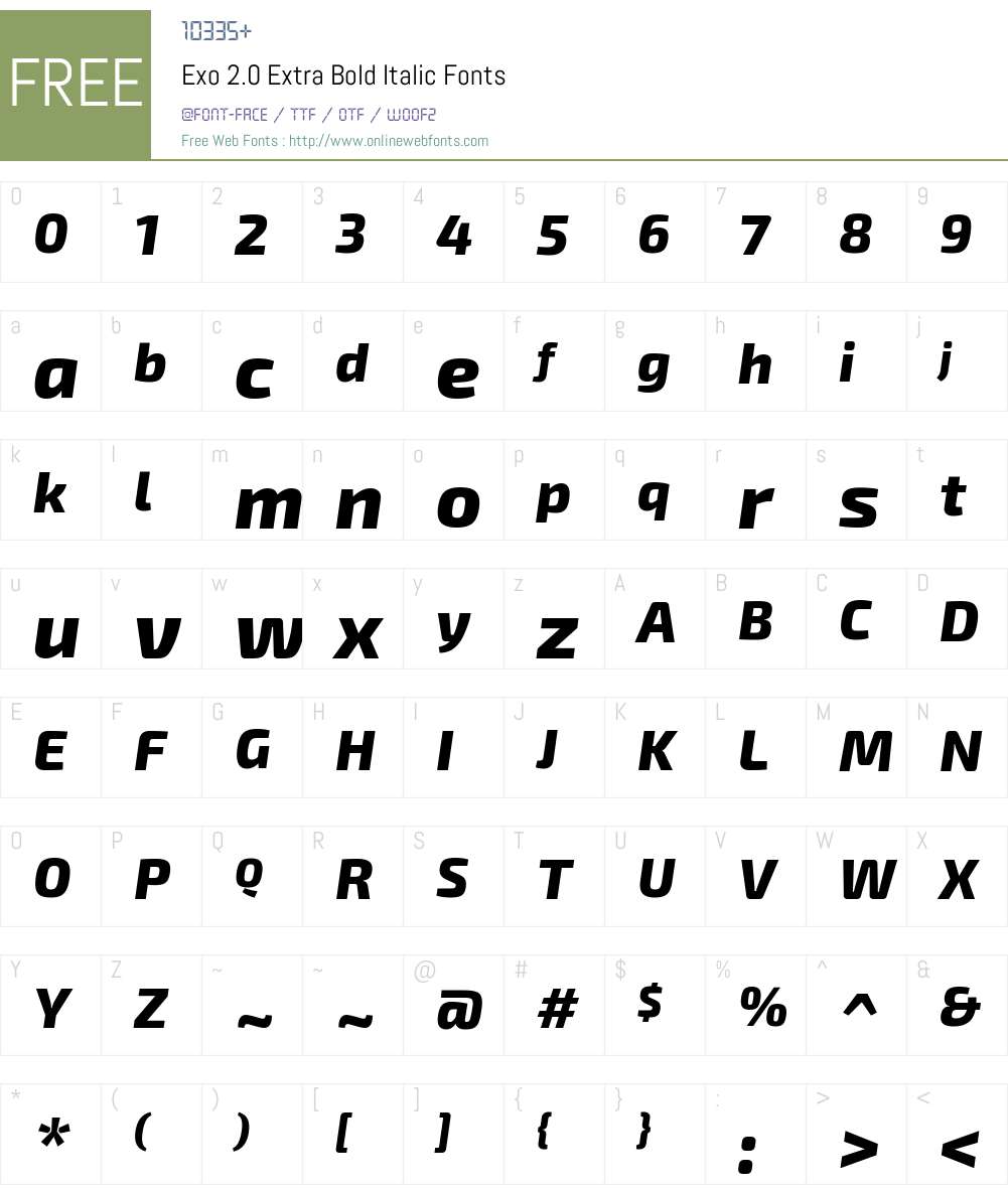 Exo 2.0 Extra Bold Font Screenshots