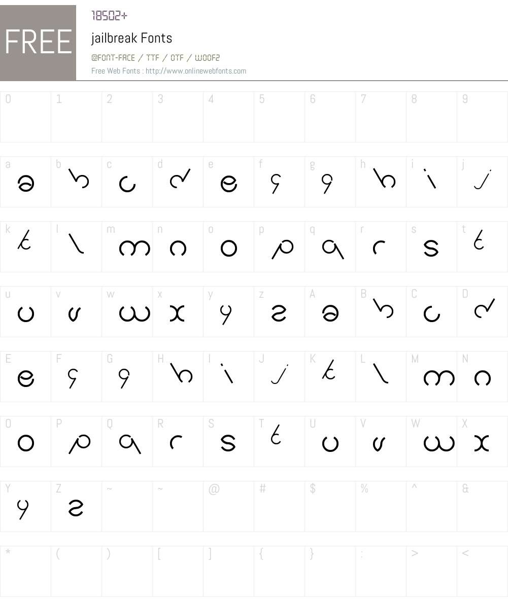 jailbreak Font Screenshots