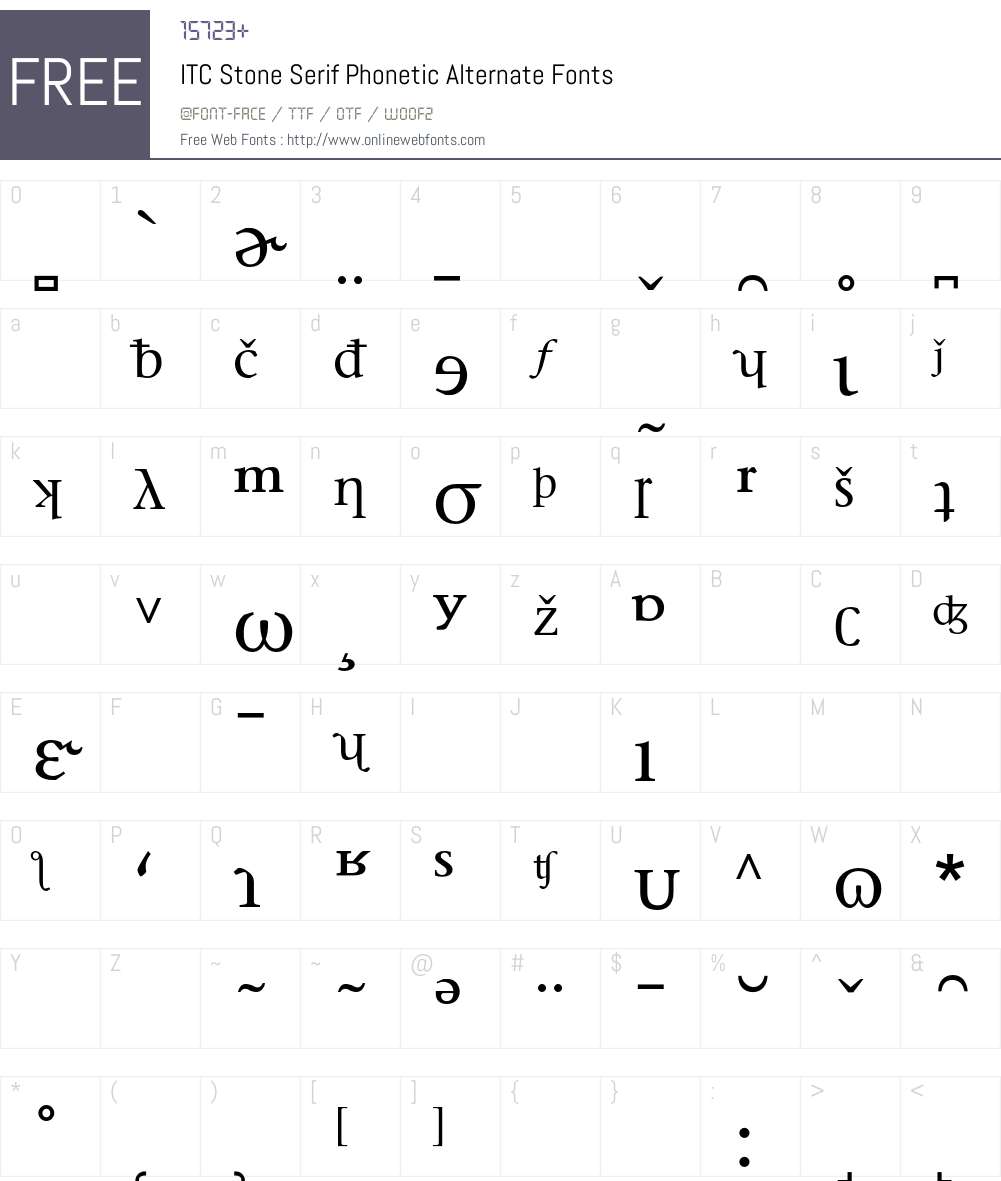 ITC Stone Serif Font Screenshots