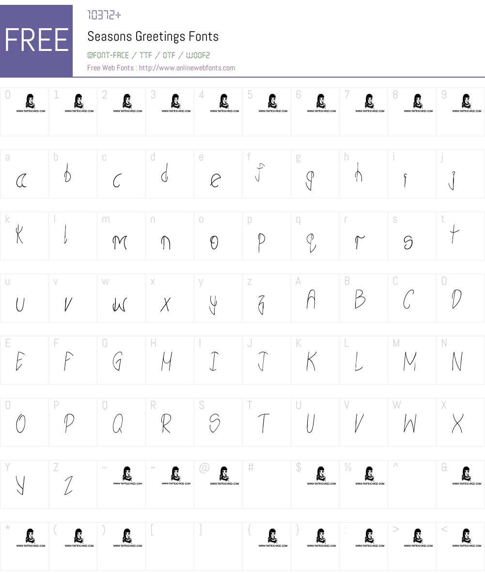 Seasons Greetings Font Screenshots