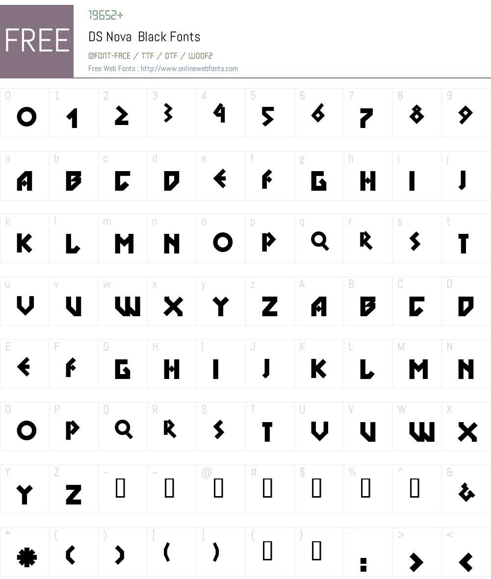 DS Nova Font Screenshots