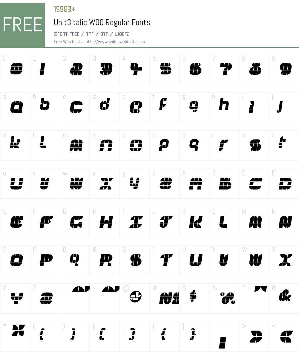 Unit 3 Font Screenshots