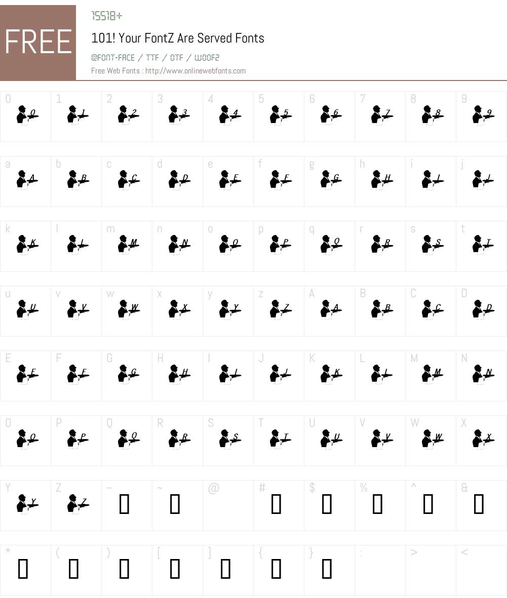 101! Your FontZ Are Served Font Screenshots