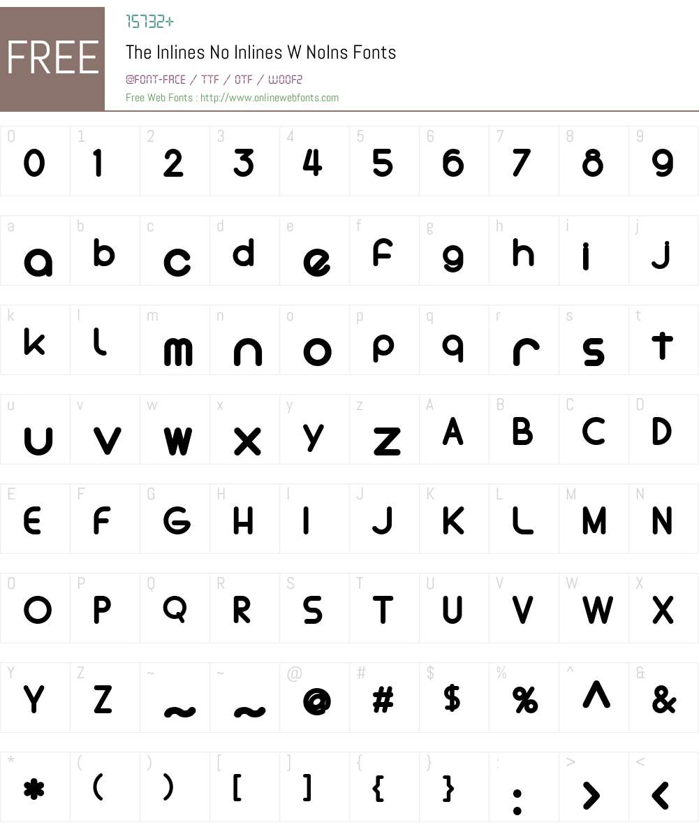 TheInlinesNoInlinesW-NoIns Font Screenshots