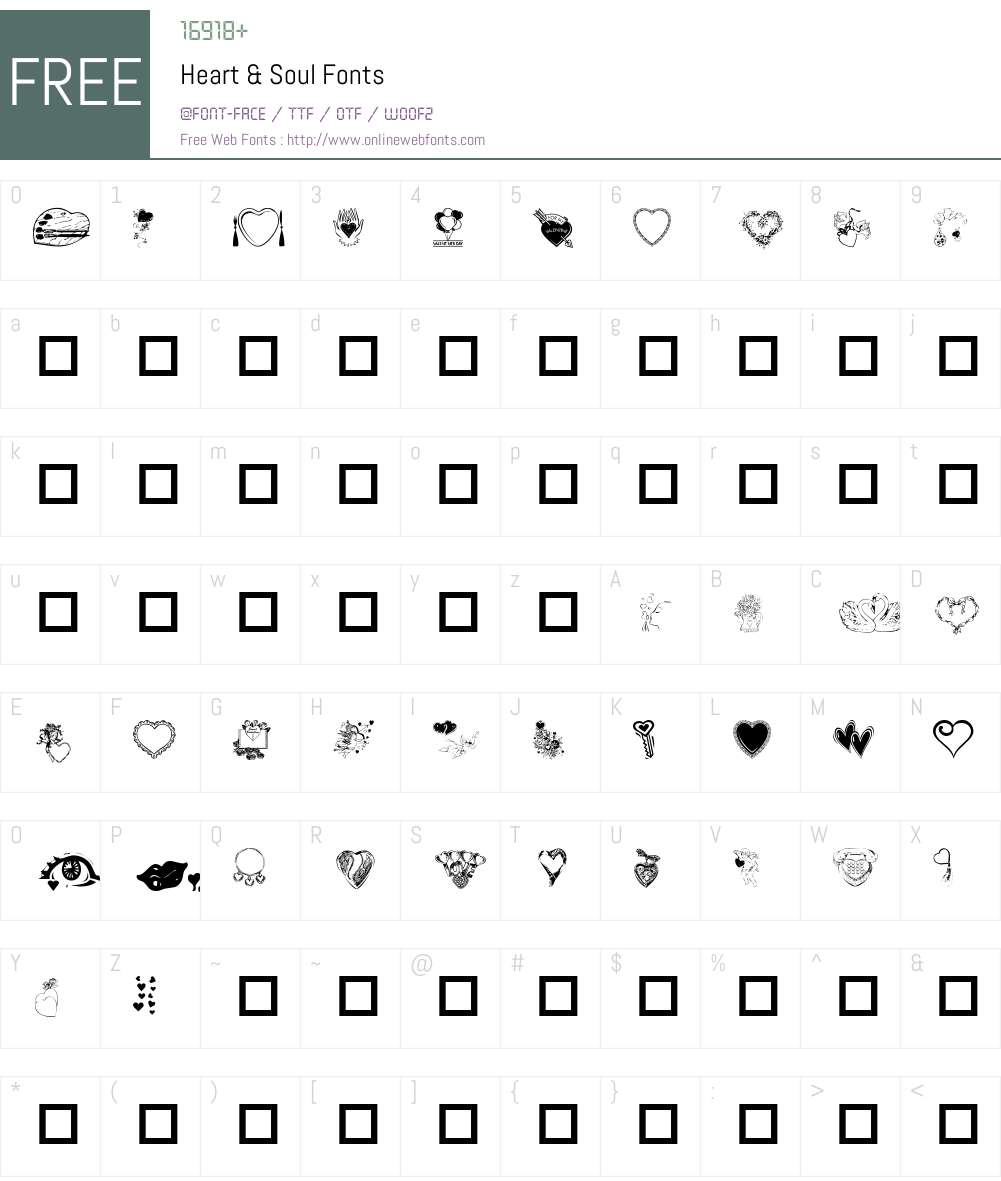Heart & Soul Font Screenshots