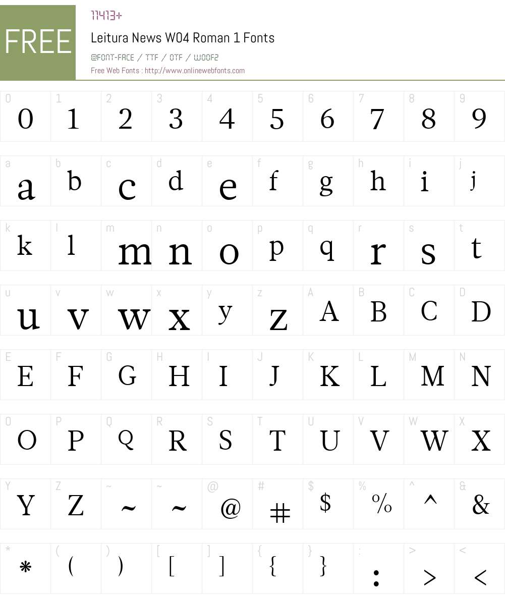 Leitura News Font Screenshots