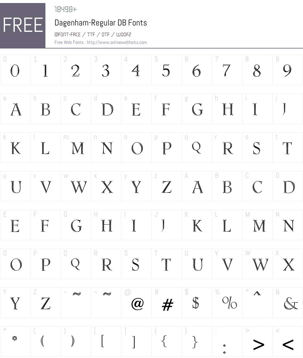 Dagenham DB Font Screenshots