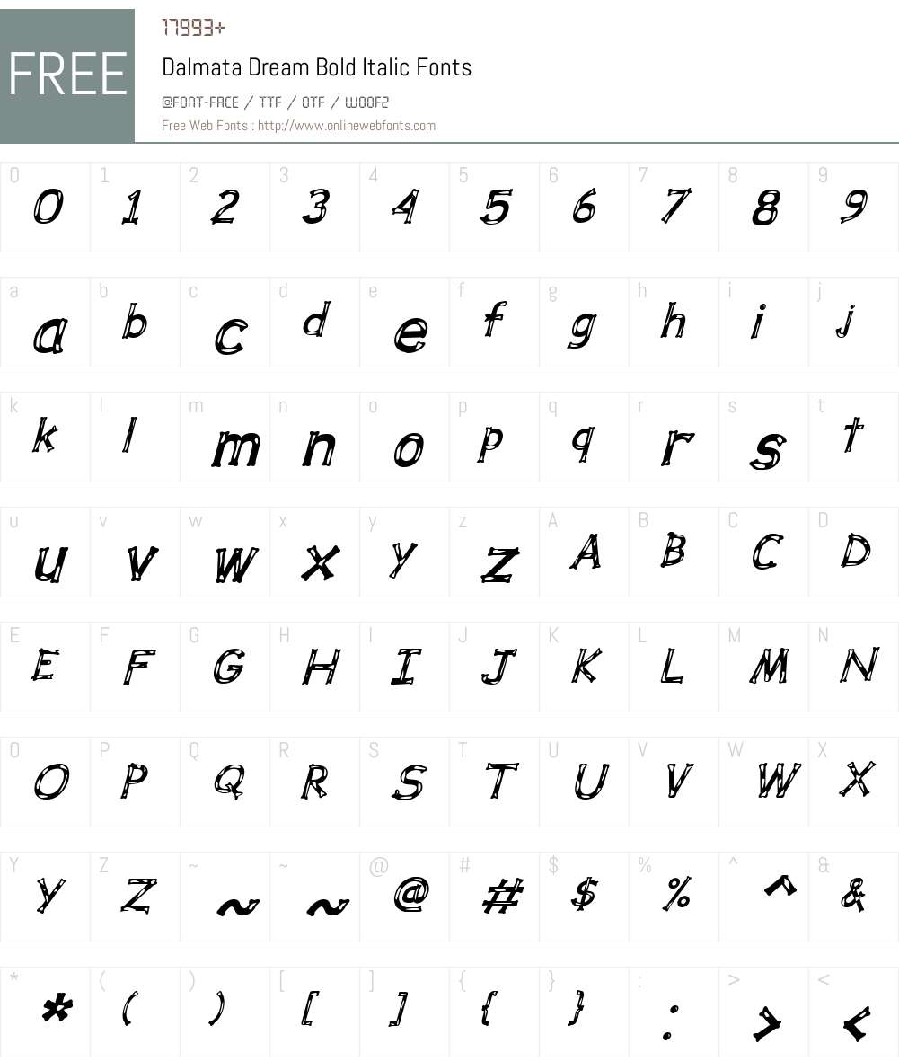 Dalmata Dream Font Screenshots