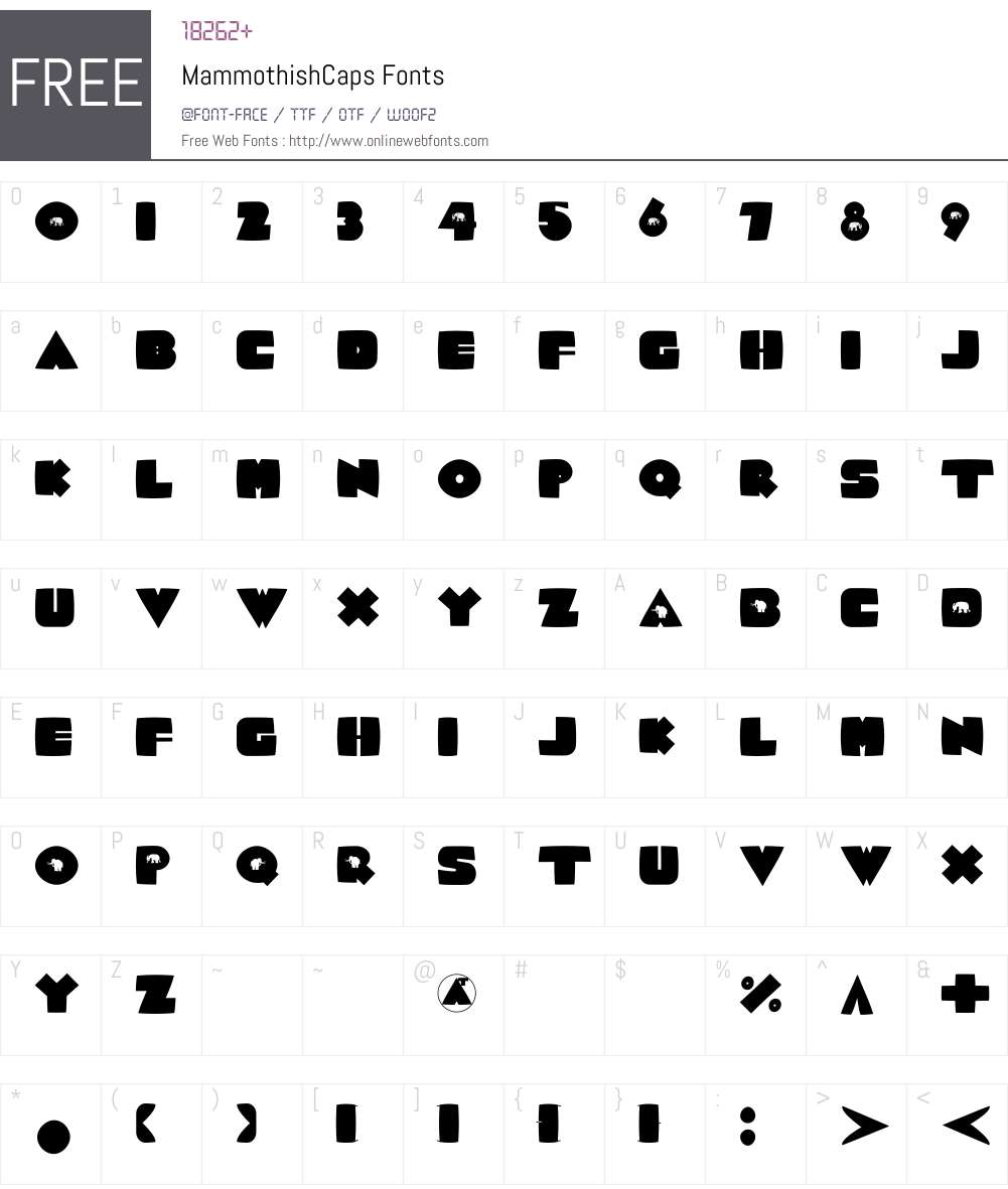MammothishCaps Font Screenshots