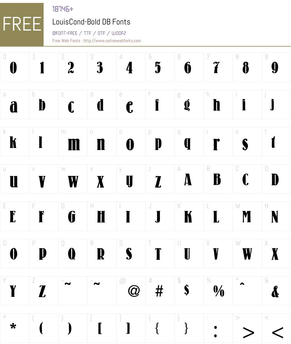 LouisCond DB Font Screenshots