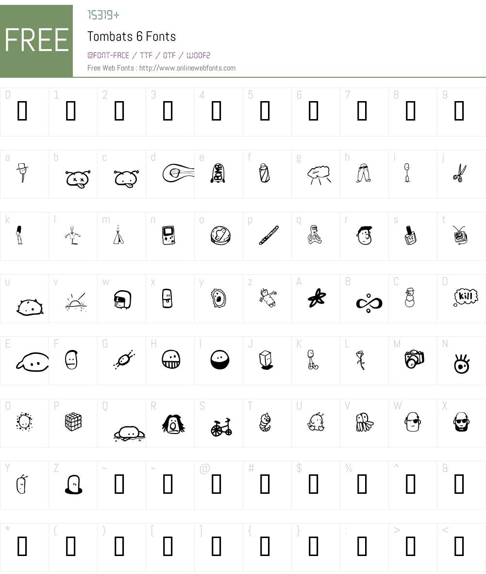 Tombats 6 Font Screenshots
