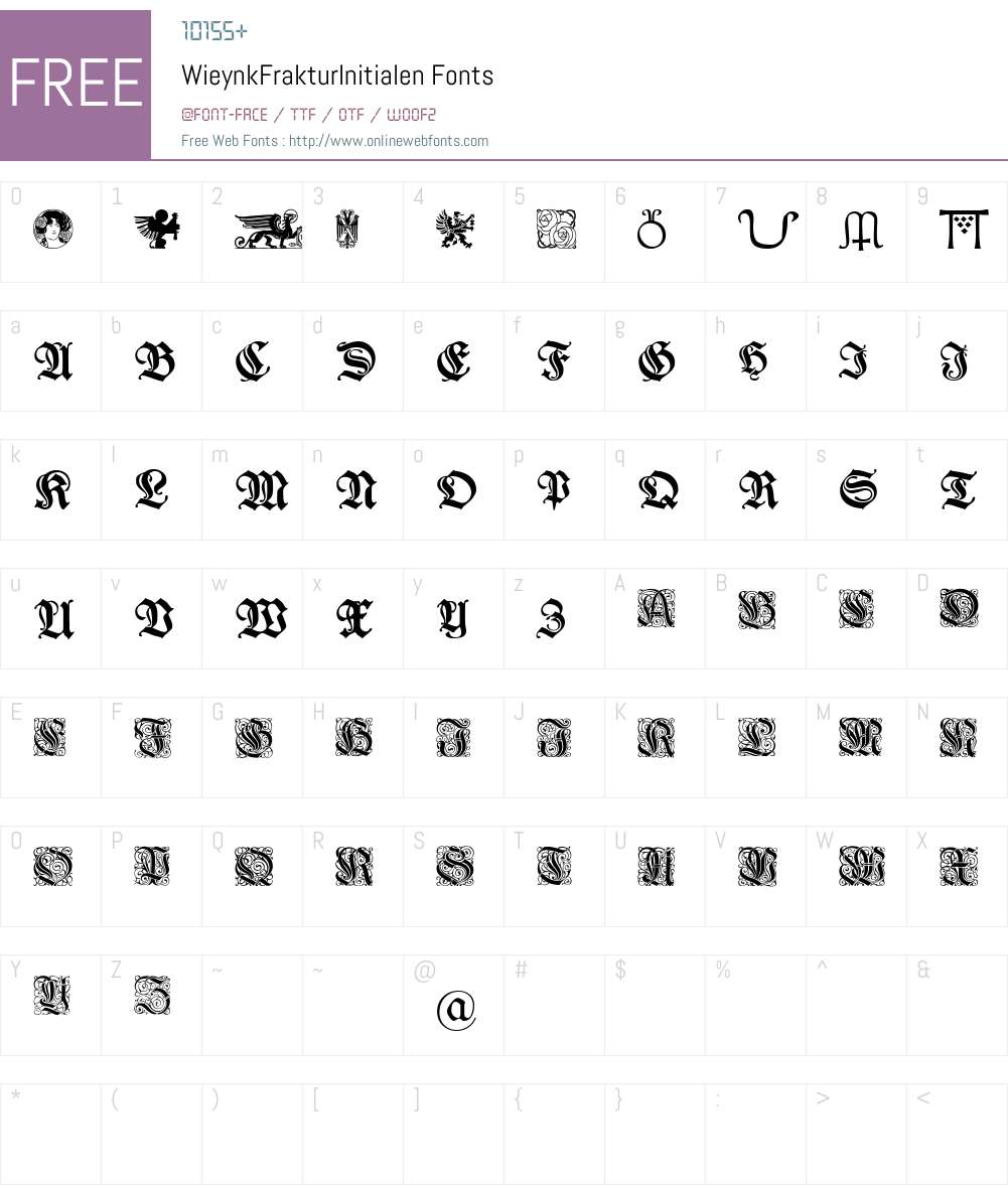WieynkFrakturInitialen Font Screenshots