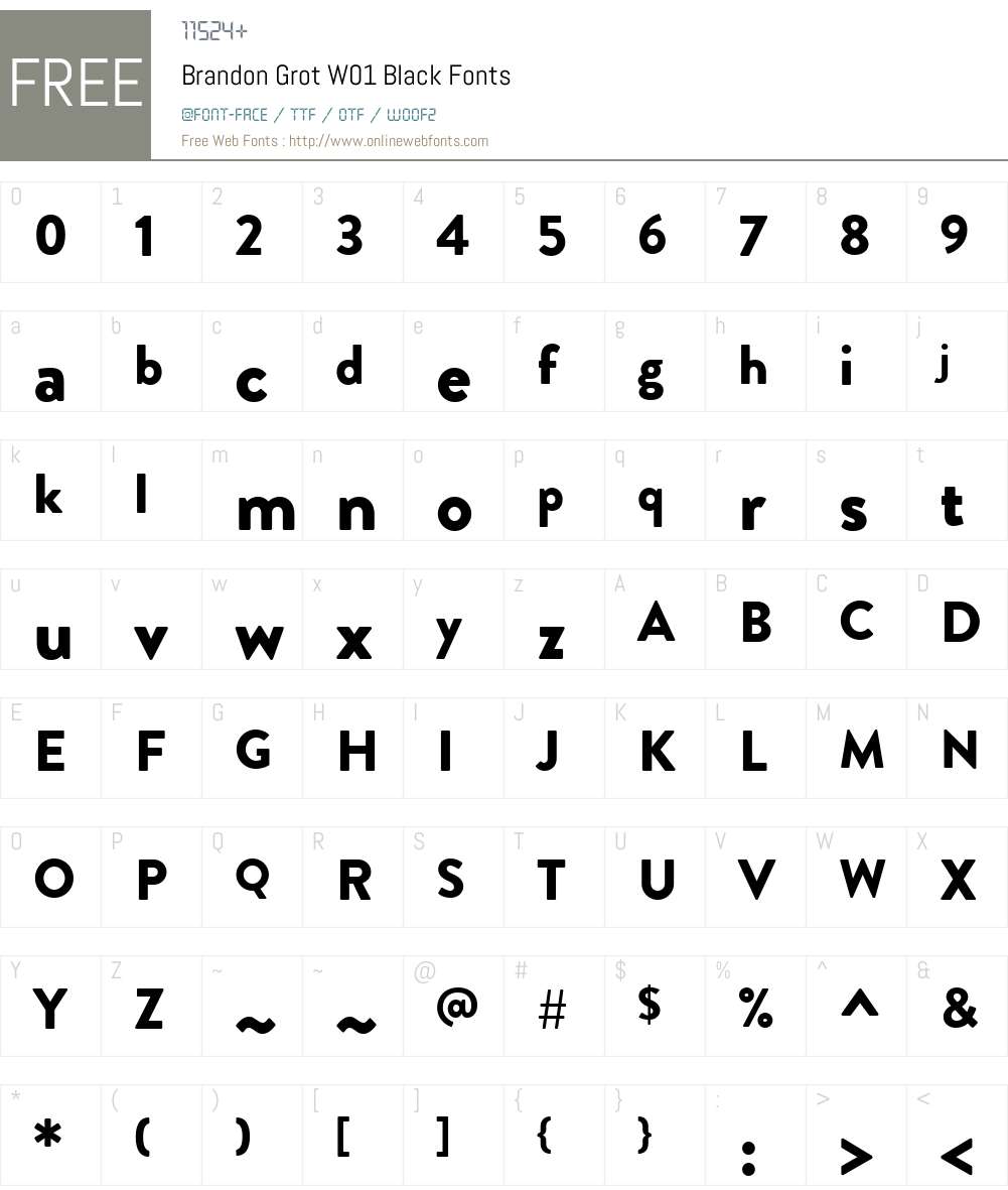 BrandonGrotW01-Black Font Screenshots