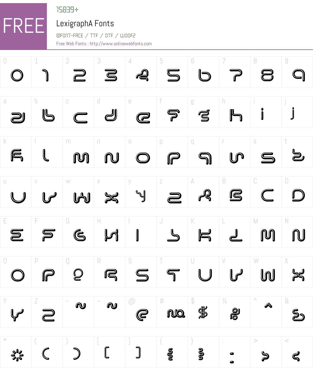Lexigraph Font Screenshots
