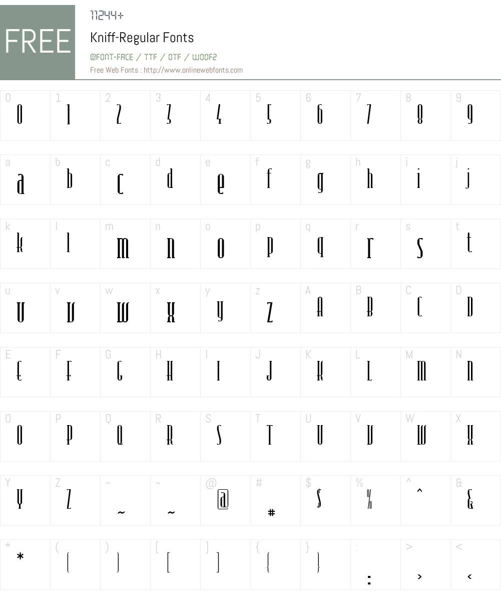 Kniff Font Screenshots
