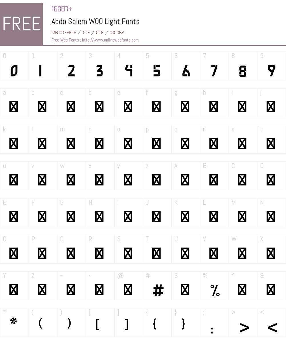 Abdo Salem Font Screenshots