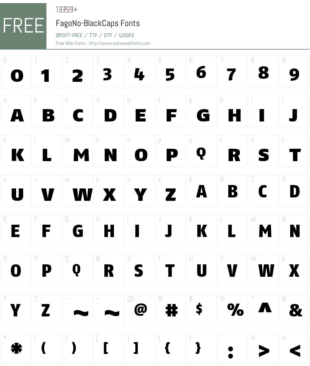 FagoNo Font Screenshots