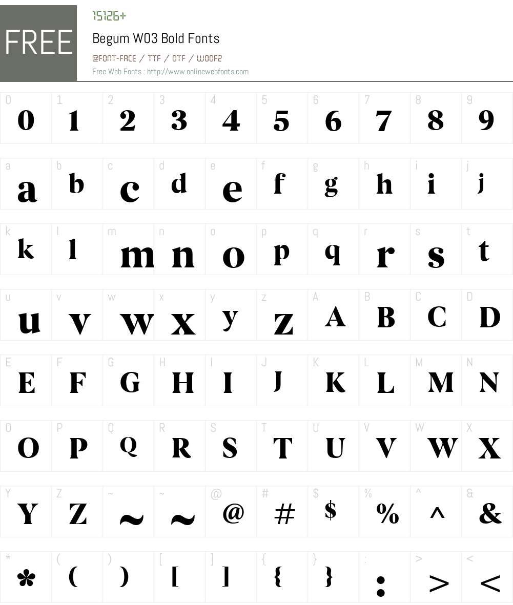 Begum Font Screenshots