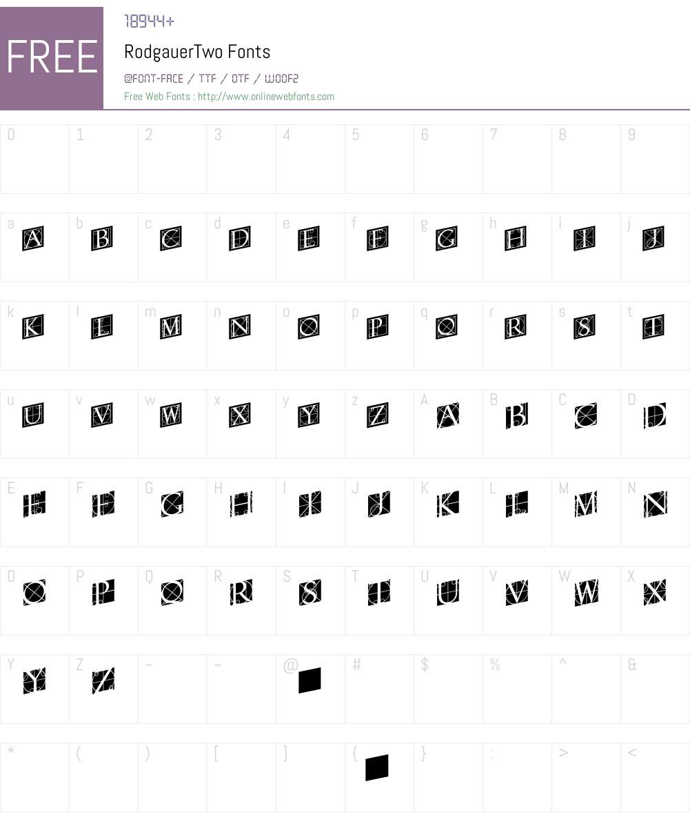 RodgauerTwo Font Screenshots