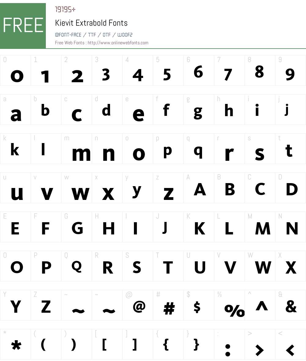 Kievit Font Screenshots