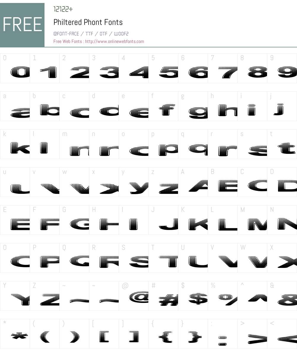 Philtered Phont Font Screenshots