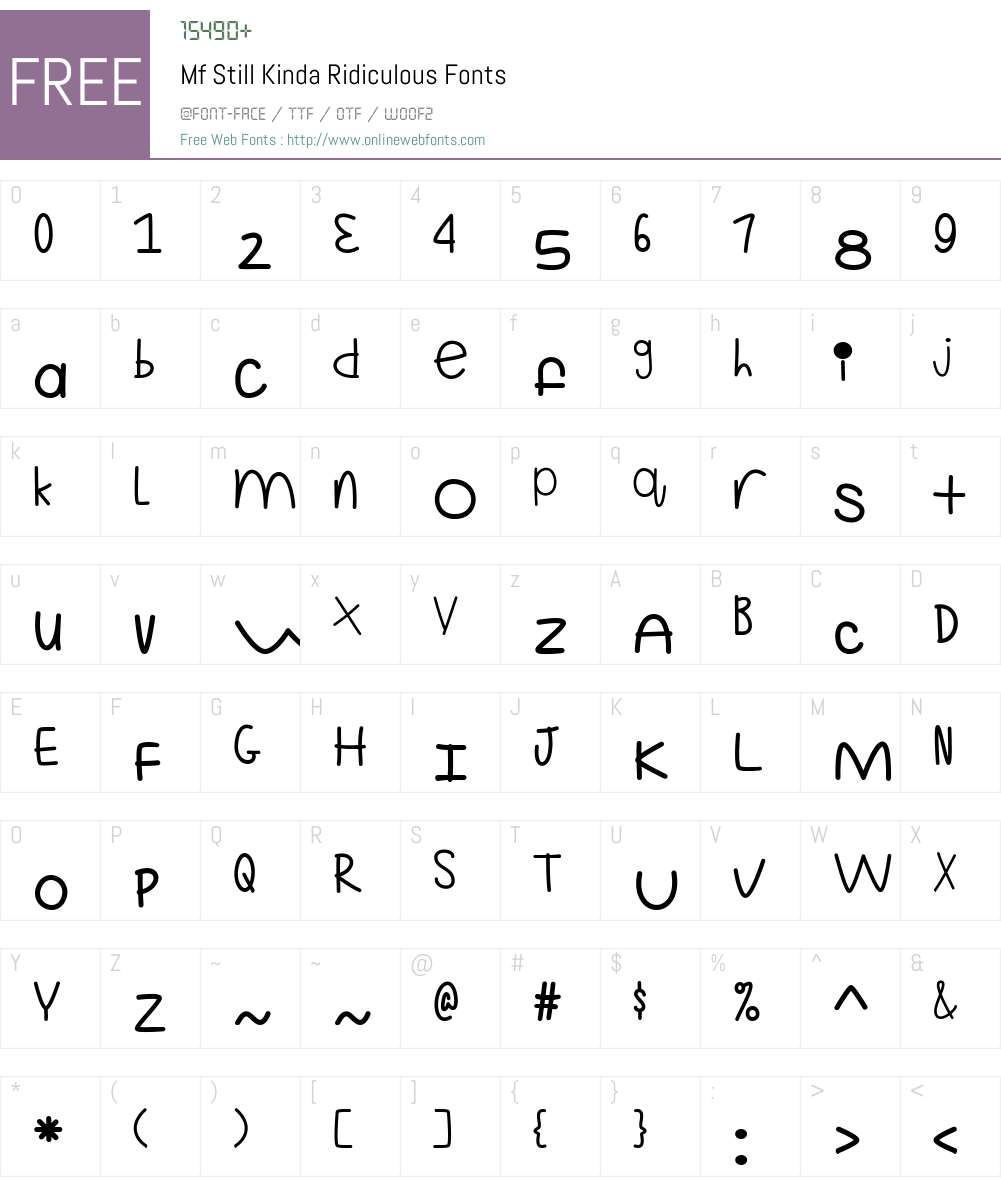Mf Still Kinda Ridiculous Font Screenshots