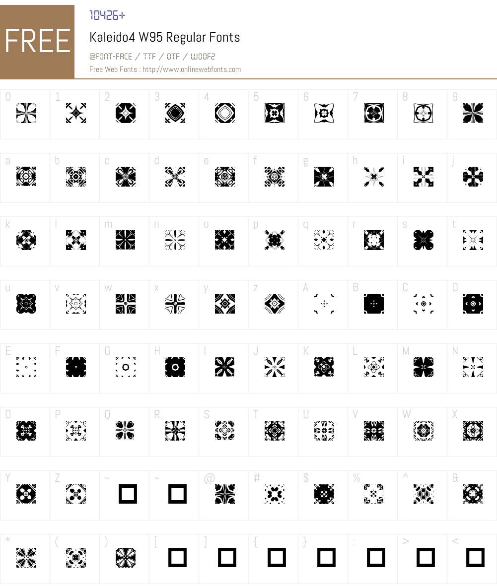Kaleido4 Font Screenshots