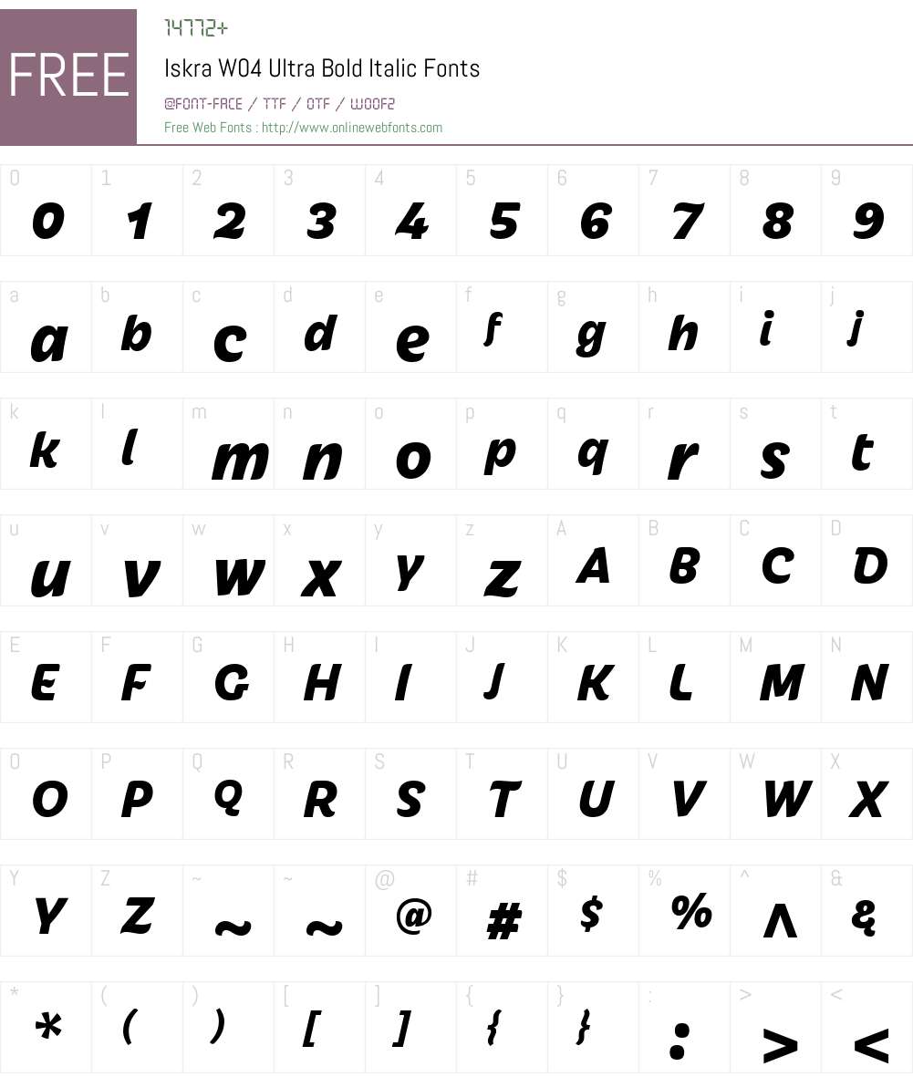Iskra Font Screenshots