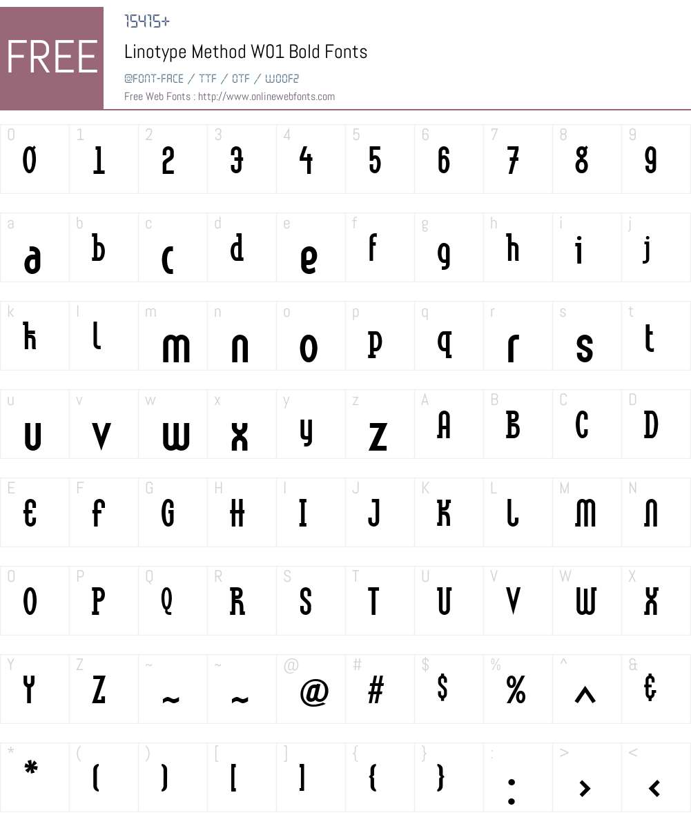 LinotypeMethodW01-Bold Font Screenshots