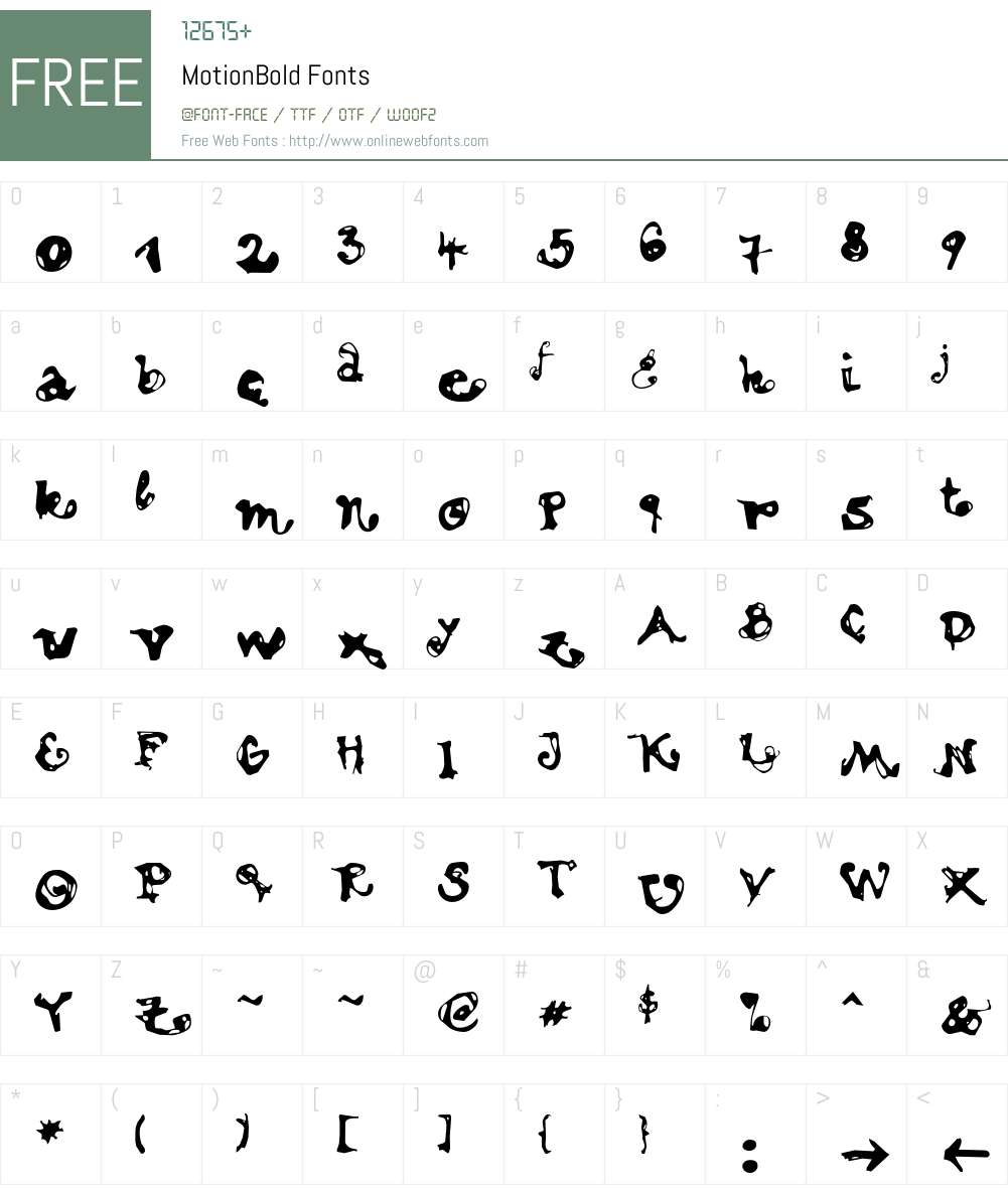 MotionBold Font Screenshots