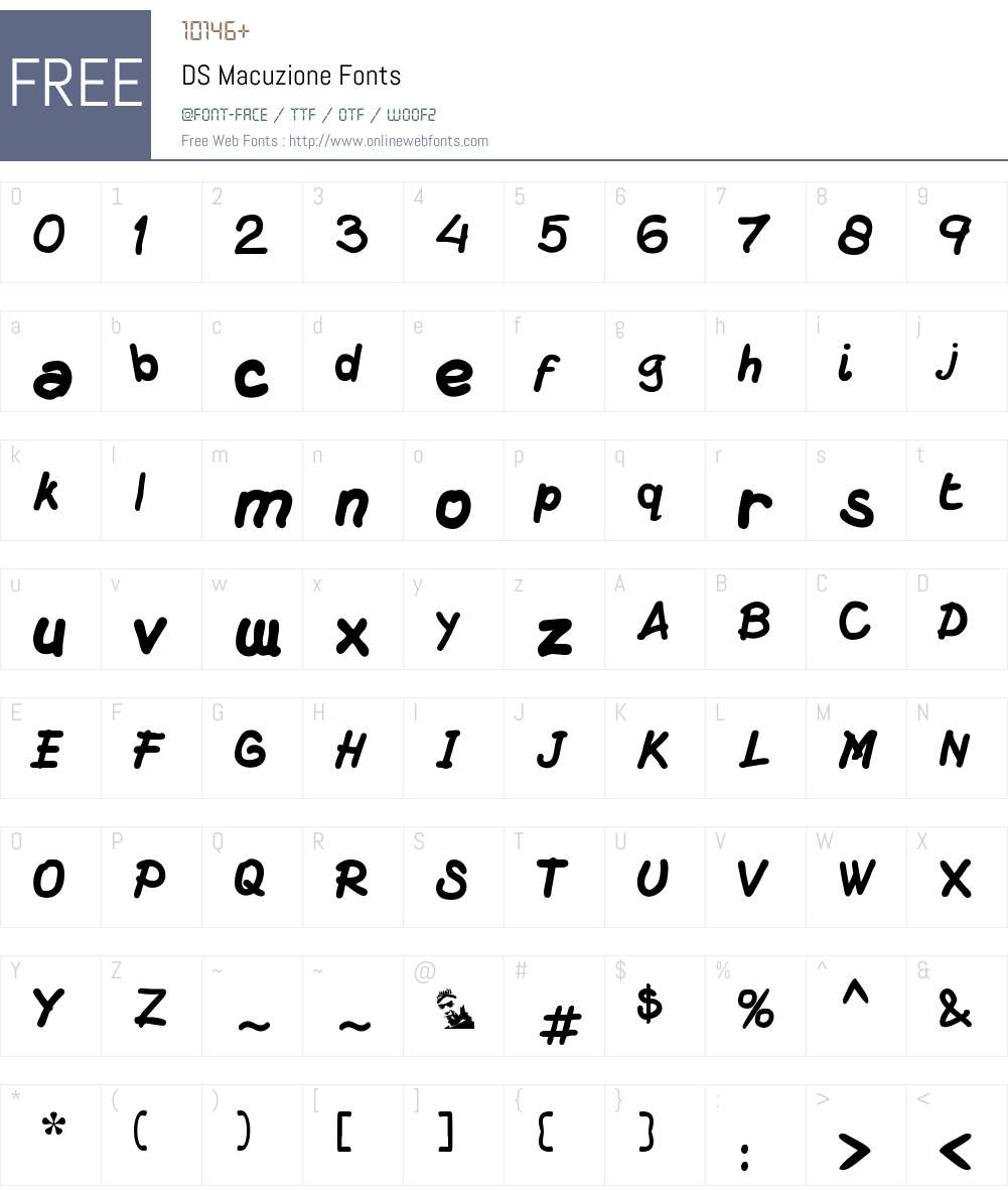 DS Macuzione Font Screenshots